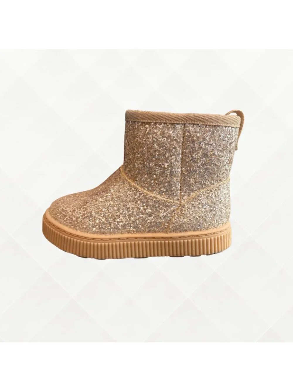 Cat & Jack Arlo Booties • Toddler 8 • Gold • NWT